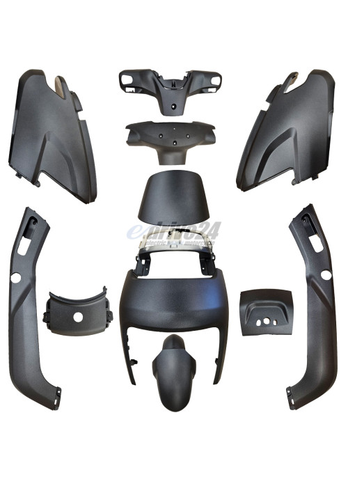 Verkleidungs set schwarz matt City M-Twin