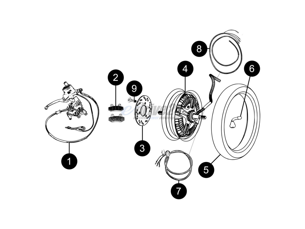 Max R1 E03 - Hinterrad, Motor