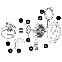 Ersatzteile City Flex E03 - Hinterrad, Motor