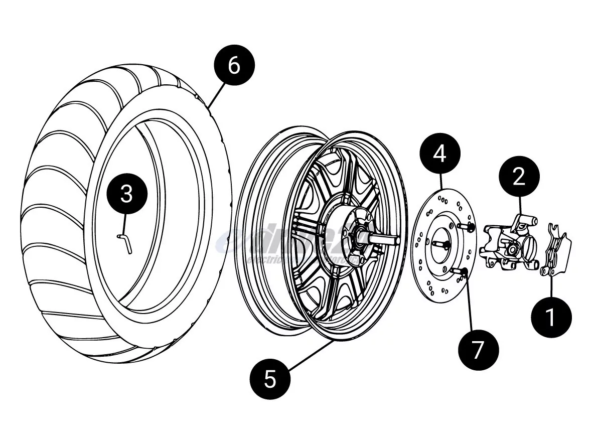 NQi GT CARGO 26 E04 - Hinterrad, Motor
